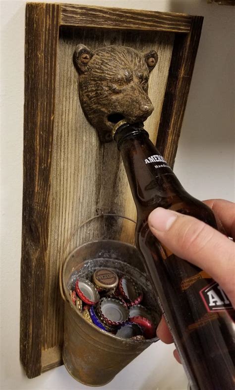 ABWFrames + Wall Mounted Beer Bottle Opener with Cap Catcher