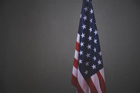 Premium Photo | Flag united states america gray background