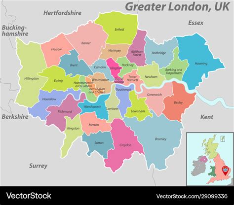 Map Of London And Greater London - Dorree Kassandra