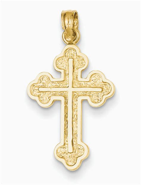 14KT Serbian Style Cross- 1"- FREE 2 DAY SHIPPING!* - OrthodoxGifts.com
