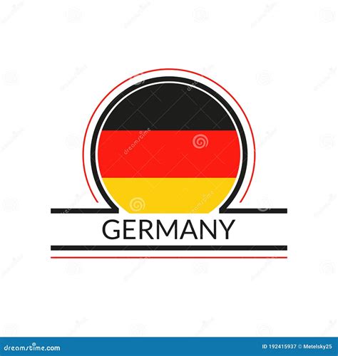 Germany Flag Icon. German Circle Logo or Badge Stock Vector ...