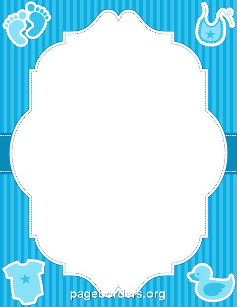 Baby Boy Border: Clip Art, Page Border, and Vector Graphics