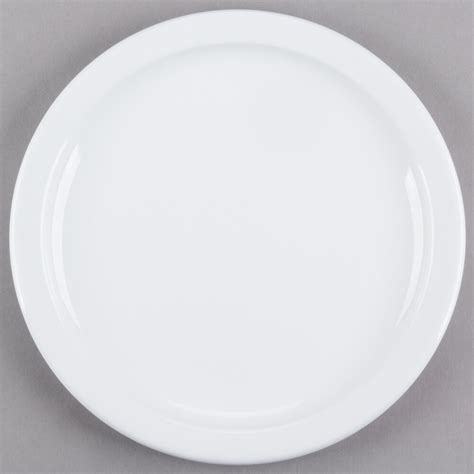 Cambro MDSPLT9148 Classic White Ceramic Ware 9" Ceramic Plate - 24/Case