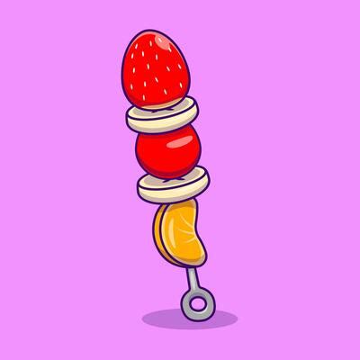 Fruit Skewer Vector Art, Icons, and Graphics for Free Download