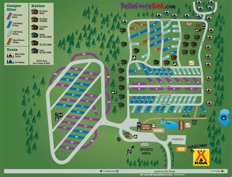 Campground Site Map | Campground, Tent site, Koa campgrounds