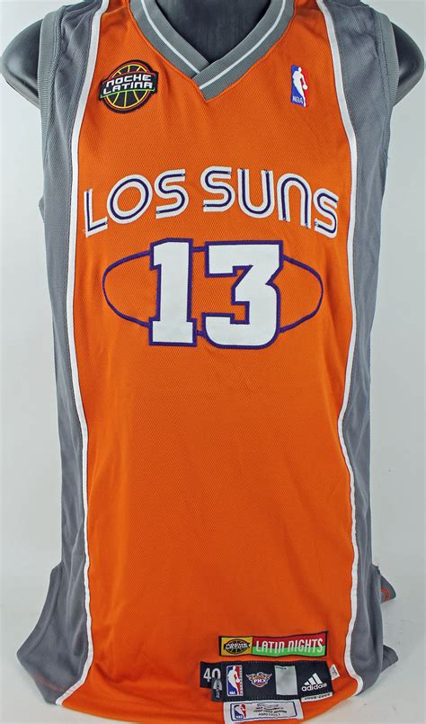 Lot Detail - 2008-2009 Steve Nash Game Issued Adidas "Los Suns" Jersey ...