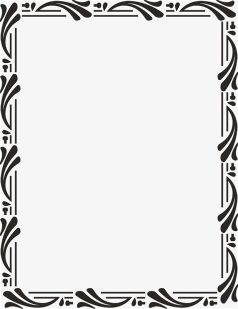 Black Borders PNG Transparent, Black Border, Black Vector, Border ...