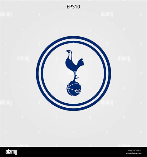 FC Tottenham Hotspur logo on blue line Isolated on white background ...