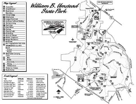 William B Umstead State Park map - Raleigh NC 27612 • mappery