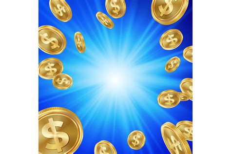 Download Golden Dollar Coins Falling From The Sky | Wallpapers.com