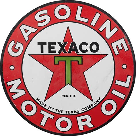 Texaco Gasoline - Motor Oil Advertising Metal Sign - White Buffalo Sign ...