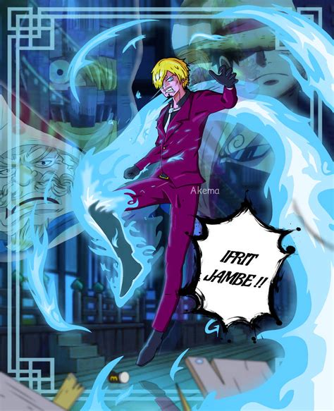 Sanji - Ifrit Jambe by AkemaArt on DeviantArt