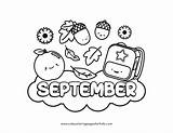 September Coloring Pages  Cute For Kids sketch template