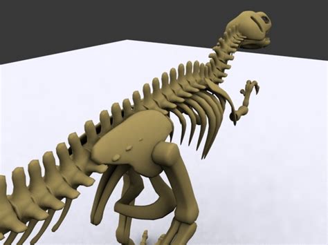 skeleton dino skelet 3d max