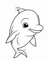 Coloring Pages Of Cute Dolphins sketch template