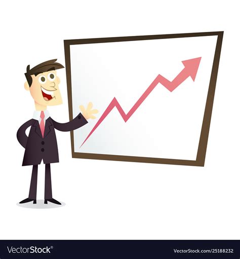 Cartoon profit business man Royalty Free Vector Image