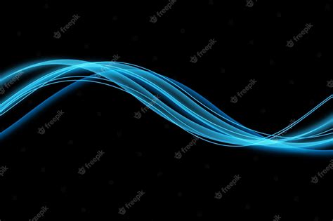 Premium Vector | Vector blue color abstract wave design element