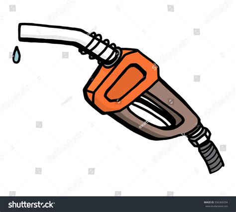 Petrol Pump Cartoon Vector Illustration Hand Stock Vector (Royalty Free ...