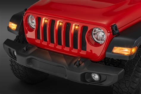 Amber LED Grille Lights for Jeep Wrangler JK & JL & Gladiator 2007-202