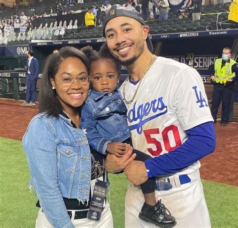 Mookie Betts with wife and daughter | Celebrities InfoSeeMedia