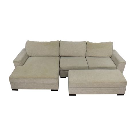 Living Spaces Modern Chaise Sectional with Ottoman | 58% Off | Kaiyo