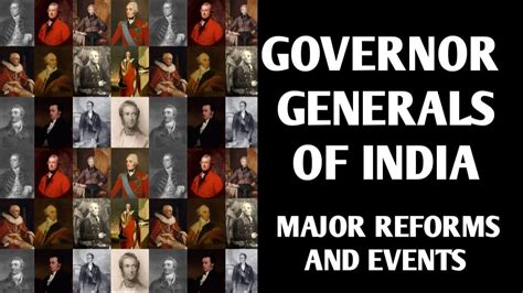 List of all Governor Generals of india | Major reforms and events during their period | Study ...