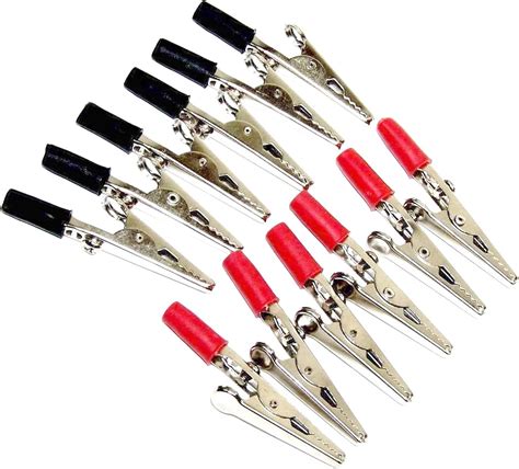 New 12pc Alligator Clips with Insulated Grip Set For Electrical Craft Hand Tools Electrical ...