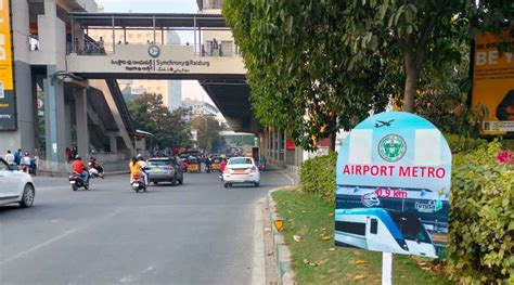 Hyderabad Airport Metro: Works on ground begin with peg markings along ...