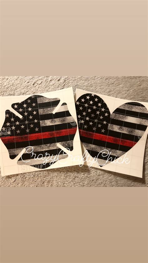 Firefighter Flag Decal Car Decal - Etsy