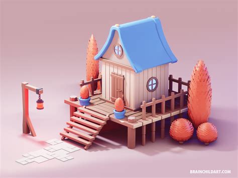 Low poly hut in blender 2 90 – Artofit