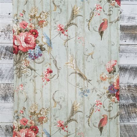 Bird Rose French Cottage Floral Victorian Vintage Wallpaper HA1326 | Cottage wallpaper, Vintage ...