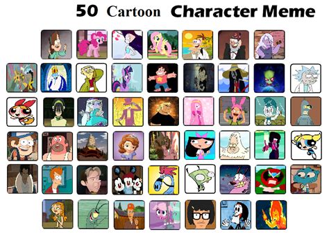 Top 50 Favorite Cartoon Characters by mlp-vs-capcom on DeviantArt