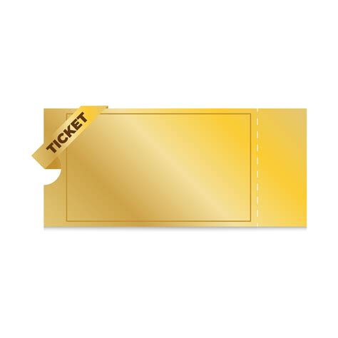 golden ticket blank template coupon card voucher template vector ...