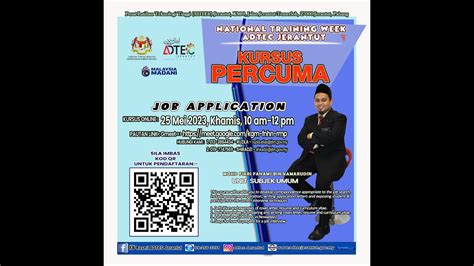 NATIONAL TRAINING WEEK (NTW) ADTEC JERANTUT 2023 (Job Application ...