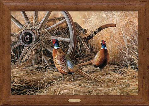 Autumn Glow Pheasant Birds Framed Canvas Art Print Wall Art - Wall ...