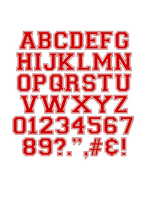 Varsity Block Font SVG/PNG/TTF Alphabet Letters Numbers | Etsy