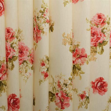 Vintage Chintz Shabby Roses Print Retro 100% Cotton Curtain Upholstery ...