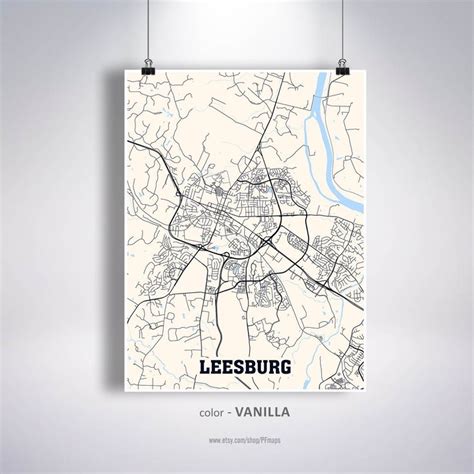 Leesburg Map Print Leesburg City Map Virginia VA USA Map | Etsy | Map print, City map, Leesburg