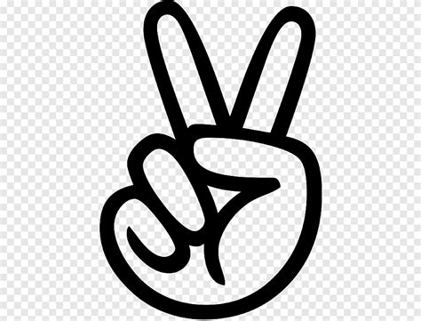 Peace symbols V sign, symbol, hand, sticker png | PNGEgg