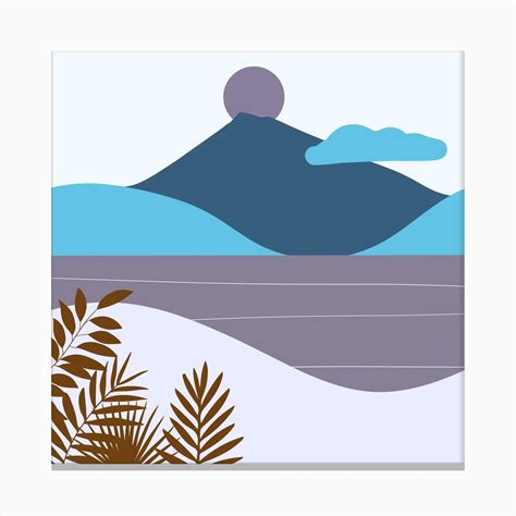 Mountain Landscape Png Canvas Print by BestArt - Fy