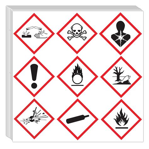 Buy GHS Batch Pictogram Stickers Labels , OSHA Compliant, 2" x 2 ...