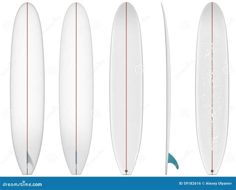 Long surfboard isolated stock illustration. Illustration of surfboard ...