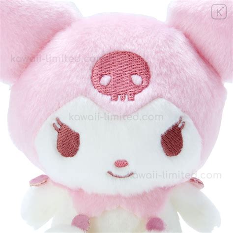 Japan Sanrio Sitting Plush Toy - Kuromi / Dull Pink | Kawaii Limited