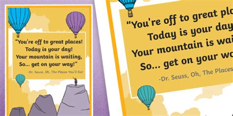 FREE! - Dr Seuss Oh The Places You'll Go Poster | CfE Resources