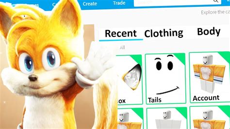 Tails The Fox Sonic Roblox Avatar