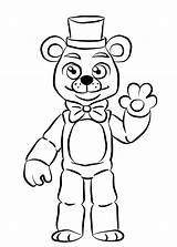 Freddy From fnaf coloring page For Kids sketch template