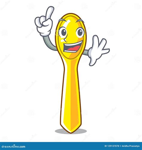 Finger Plastic Kitchen Spoon Isolated on Mascot Stock Vector - Illustration of cook, equipment ...