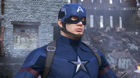 Captain America Character in Worn Suit 3D Model $149 - .3ds .blend .c4d .fbx .max .ma .lxo .obj ...