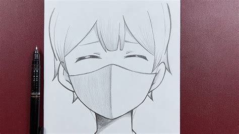 Easy to draw | how to draw anime girl wearing face mask easy step-by-step - YouTube