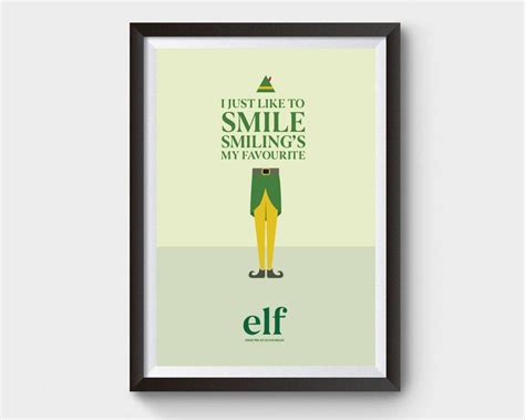 Elf A3 Movie Poster Film Poster Minimalist Movie Poster - Etsy